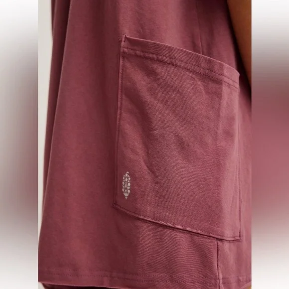 FREE PEOPLE MOVEMENT HOT SHOT TEE ROMPER in Clove NWT sz XS, S, M, L - Picture 4 of 8